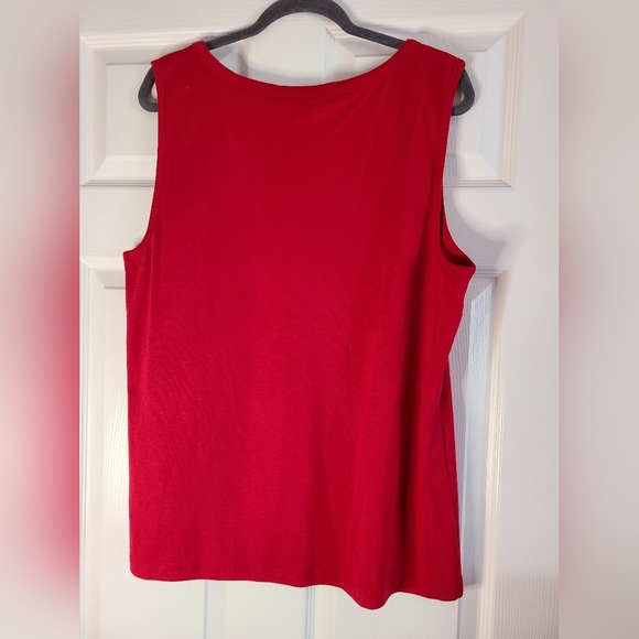 Karen Scott red tank top XXL - Picture 2 of 3